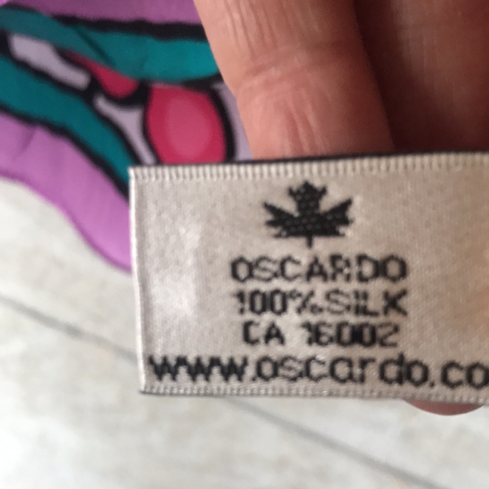 Colorful indigenous woodland themed genuine silk Scarf - Picture 4 of 4